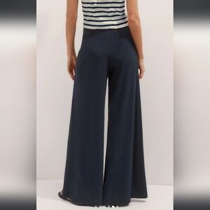 ME+EM Towelling Extreme Palazzo In Navy